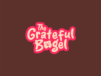 Logo design for the grateful bagel bagel bagel logo bakery logo bear bear logo brand cake logo fun logo gummy bear logo icon kids logo lettermark logo mark wordmark