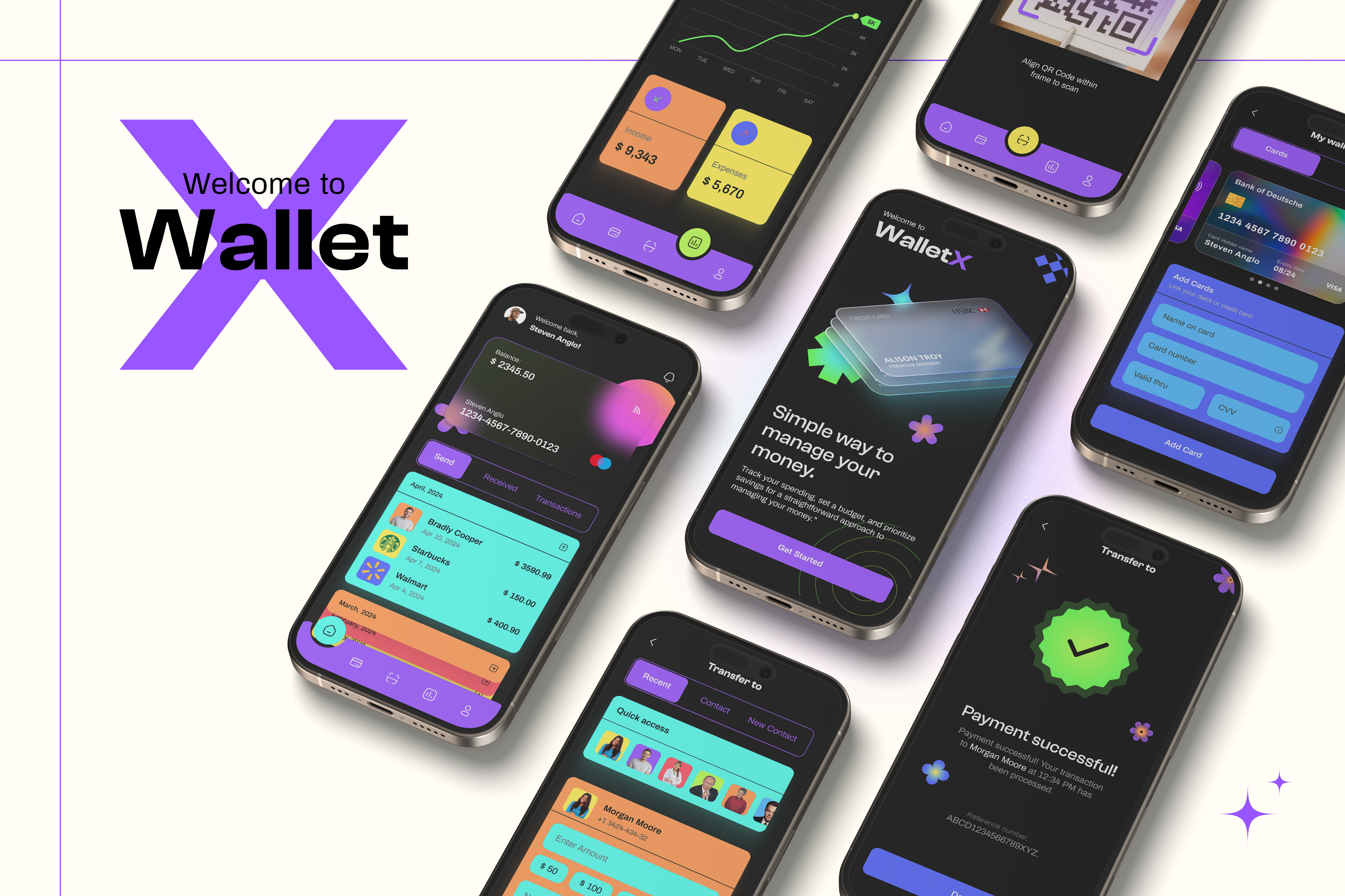 WalletX - The Wallet App Design credit card app debit card app figma finance app graphic design money app money transfer app new design sketch transaction app trending app design ui ui design uiux user interface ux wallet wallet app walletx walletx app