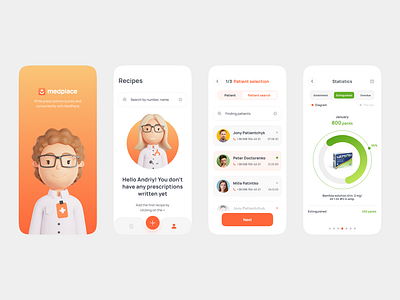 MedPlace - App for doctors app design ui ux