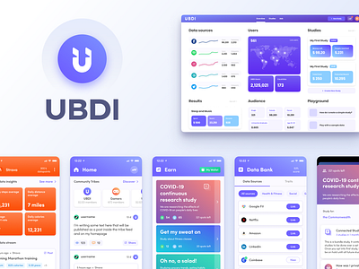 UBDI app branding data mobile app research ui ux web app website design