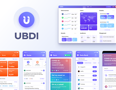 UBDI app branding data mobile app research ui ux web app website design