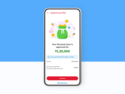 Loan Offer animation app design experiment graphic design illustration inspiration minimal mobile ui