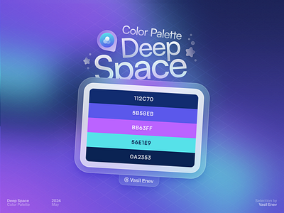 🌀 Deep Space blueberry color cyan deep design gradient graphic indigo navy nebula neon palette purple space stars swatch teal ui ux web