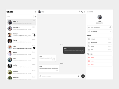 Daily UI Challenges: Direct Message #013 chat chatting daily ui daily ui challenge figma profile uiux ux web design