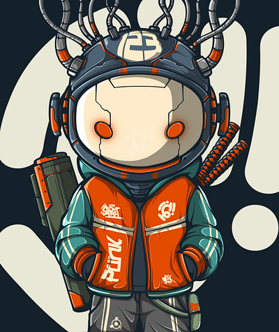 ROBOT 123 anime apparel art character cyberpunk design doodle fashion illustration merchandise nft popart robot sticker vector
