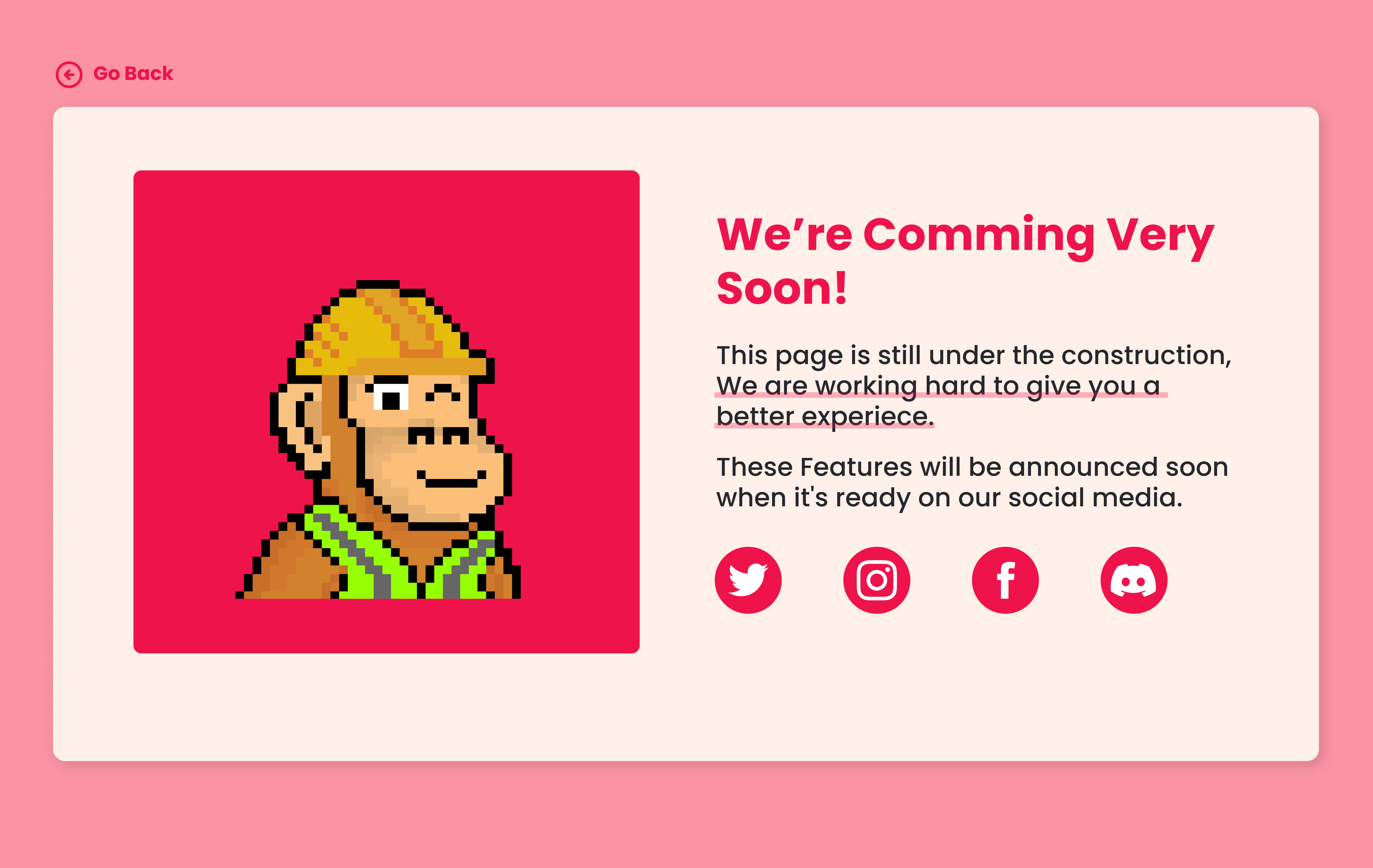 NFT Web Design 404 page nft website