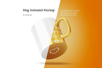 Mug Animated Mockup 11 oz 3d animated animation bar beer beverage brand branding can ceramic clean clear mokcup mug animated mockup