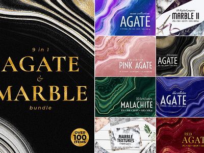 Agate, Marble & Gold Textures Bundle agate agate backgrounds bundle agate collection agate marble bundle agate marble texture agate stone background agate stone texture agate texture collection gold agate gold marble marble gold textures bundle marble background marble texture marble texture bundle veined marble