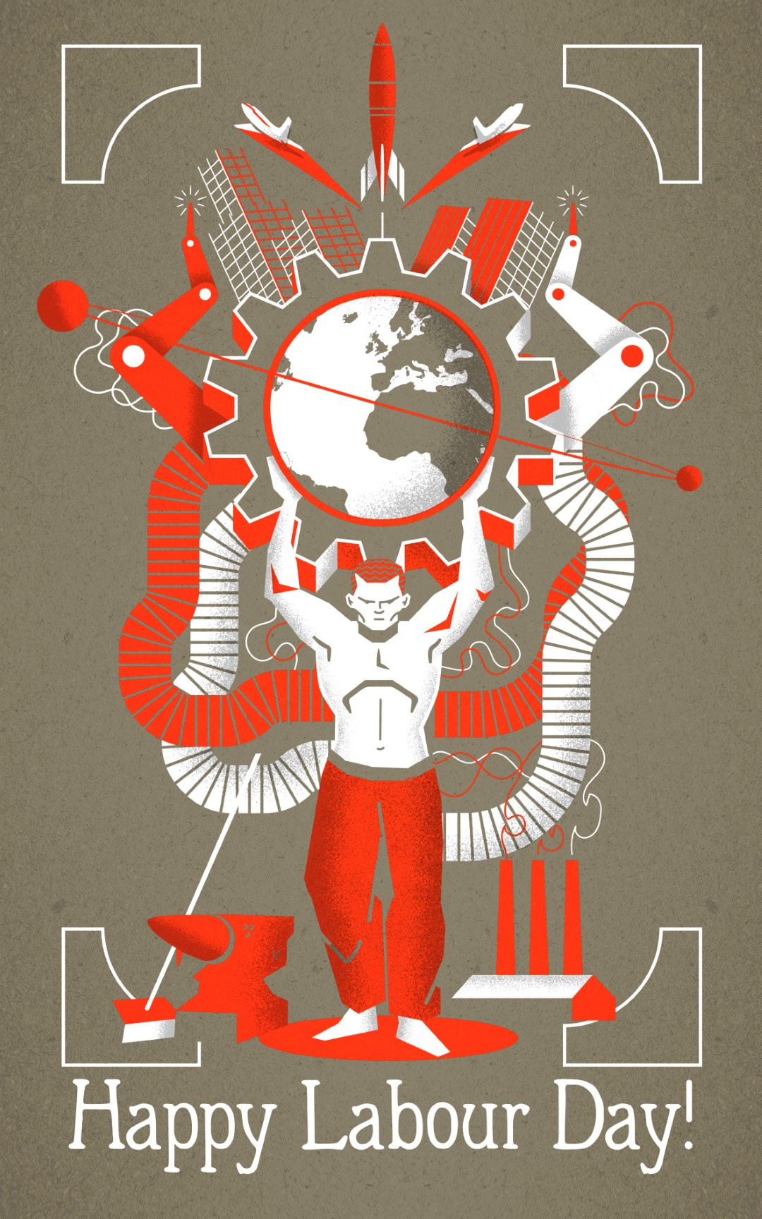 Happy Labour Day! book cover cover design graphic design illustration illustrator labour minimalist poster texture vector