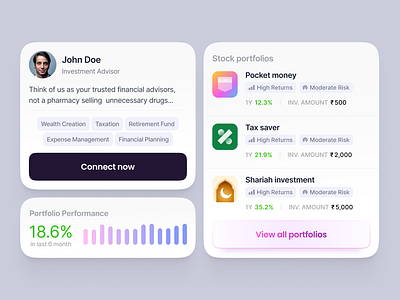 Fintech app app components finance fintech gradient interface minimal mobile trend ui design ui ux