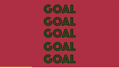 goal goal goal!! 2d after effects animation design font football goal graphic design morocco motion graphics portugal school of motion soccer sports text animation
