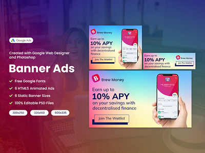 Brew Money HTML5 Google Ads banner ads design digital marketing google ads html5 banners marketing marketing agency marketing campaign