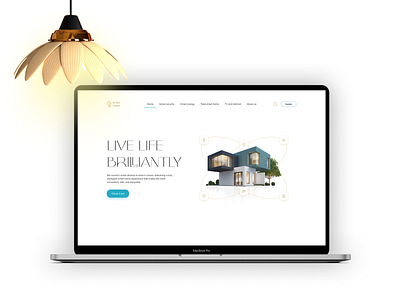 Smart home landing page, web design landing page smart home user interface design uxui design web design