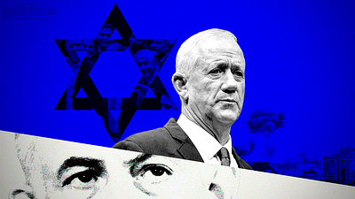 Netanyahu, Gantz & Israel article graphic design israel netanyahu newsletter palestine politics