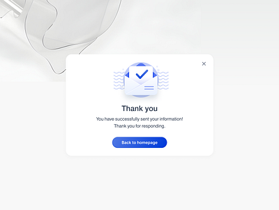 Thank you - Popup confirm done email glass modal pop up successful thank you ui ux