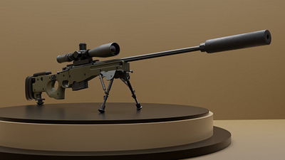 AWM sniper rifle 3d model 3d blender design model modeling visualization