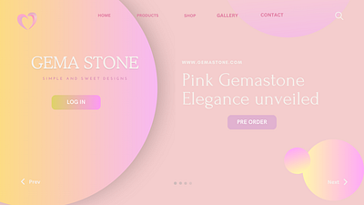 First Web design as a beginner | GemaStone Elegance Unveiled graphic design social ui web design