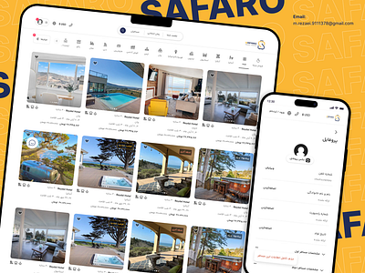 Safaro Responsive Design - Persian Version bilingualdesign creativeprocess designinspiration designsystem englishdesign icondesign internationaldesign mobiledesign multilingualdesign persiandesign responsivedesign tourism travelwebsite ui uidesign userexperience userinterface ux uxdesign webdesign