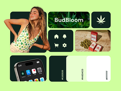 Cannabis App Branding 3d animation branding graphic design logo motion graphics ui
