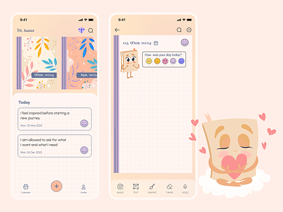 UI/UX Mobile App Design for a Gamified Diary | Notes App diary figma gamification illustration iosapp mobile app design mobile app ui mobile ui notes ui uiuxdesign user flow ux