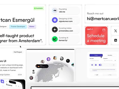 New Design Portfolio - animation bento framer minimal portfolio ui web design