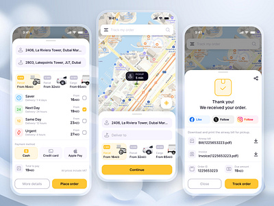 Delivery app redesign for customer - Wing (an Amazon company) app design illustration ui ux