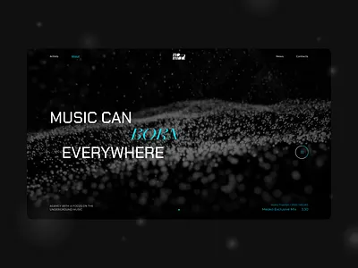 Nomad Talent Agency Web Design agent concert dark graphic design minimal music style tour ui underground ux web web design