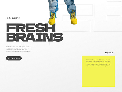 AI Image - UI Website Design ai ai image design figma fresh brain graphic design gray grey landing page ui yellow