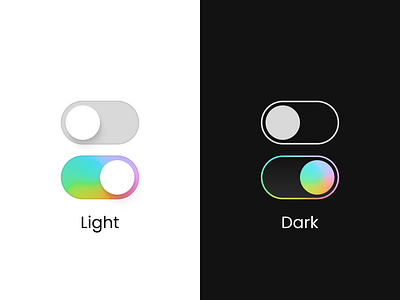 DailyUI #15 - On/Off Switch dailyui dark dark mode gradient graphic design light light mode switch toggle ui ux