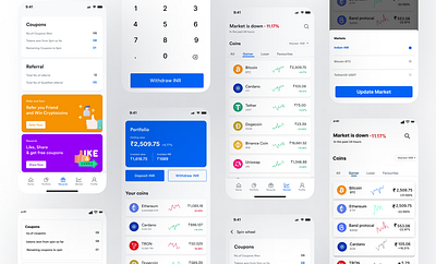 UI screens for bitcoins bitcoin bitcoin address bitcoin balance bitcoin charts bitcoin exchange bitcoin investment bitcoin market bitcoin payment bitcoin price bitcoin trading bitcoin transactions bitcoin wallet blockchain cryptocurrency digital currency figma new design product design ui uiux