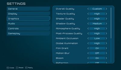 Game Settings Design game design graphic design ui ux