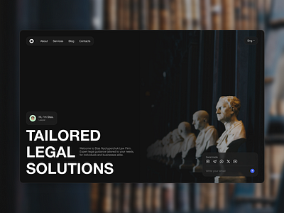 Legal Landing: Lawyer's Website Design concept landing page lawyer ui ui design uiux web design website