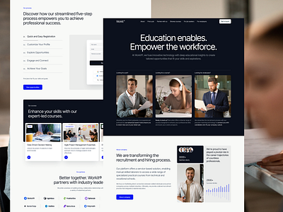 Education / work platform website branding clean design graphic design illustration logo minimal modern ui uiux uiuxdesign ux webdesign