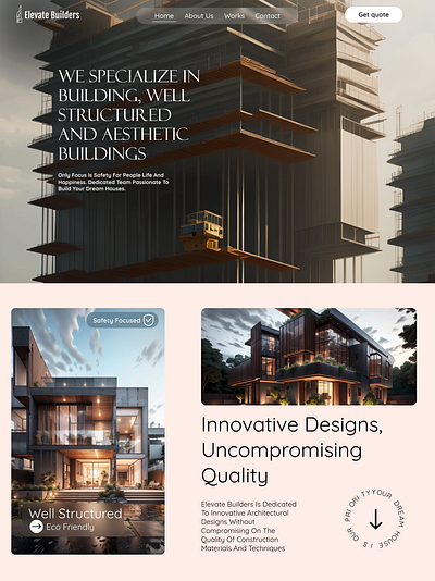 Real Estate landing page - UI design, web design figma framer responsive design ui design web design