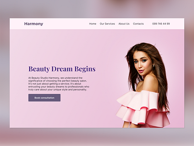 Website Design for Beauty Studio beauty design figma graphic design studio ui ux website
