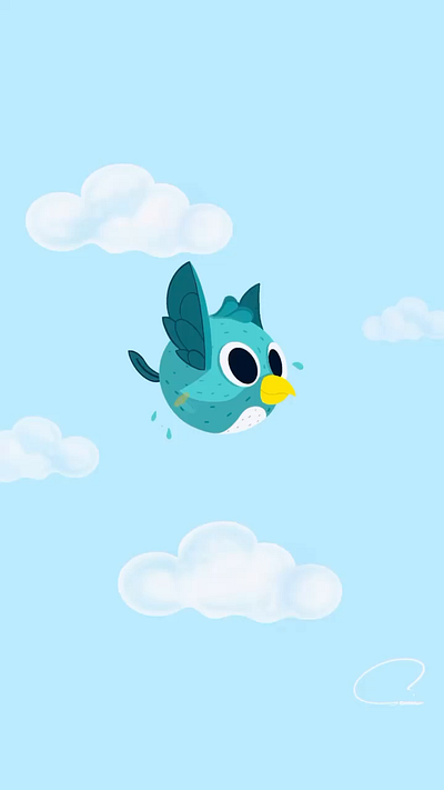 Flying bird animation animation branding design graphic design illustration motion graphics vector
