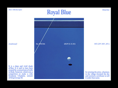 Royal Blue | Editorial layout, pt. 3 design editorial figma graphic design grid landing landing page layout minimal minimalism minimalist poster swiss typographic typography ui ui design user interface web web design