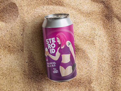 Beer Label Design - Steroid beer branding graphic design illustration logo mockup vector