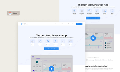 Landing page for an analytics company analytics analytics websites data analytics websites data website figma landing page design plugin website ui ui design for landing page