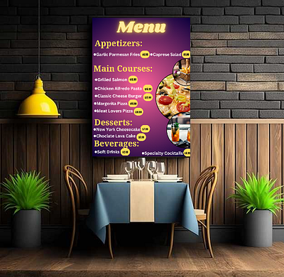 Menu graphic design menu design
