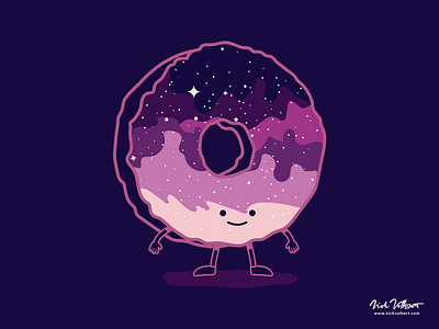 Cosmic Donut cosmic cosmos donut doughnut galaxy illustration illustrator nebula outer space space stars vector
