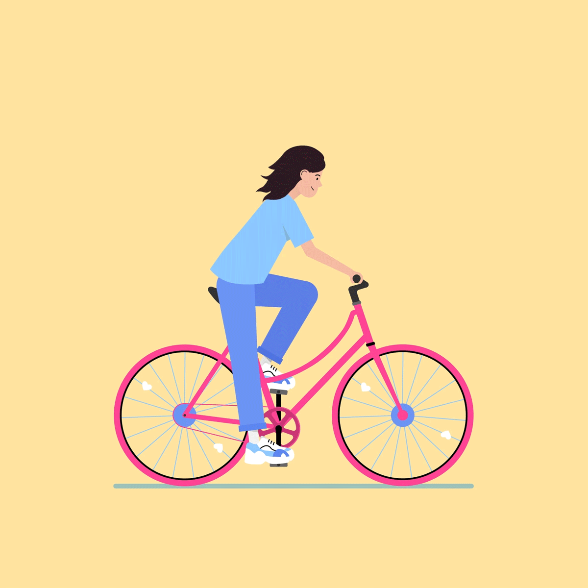 Cycling illustration and animation animation character design graphic design illustration motion design motion graphics