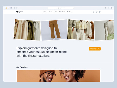 Shopping Page 👖 cloths commerce design ecommerce fashion landing landing page minimal saas ui web design