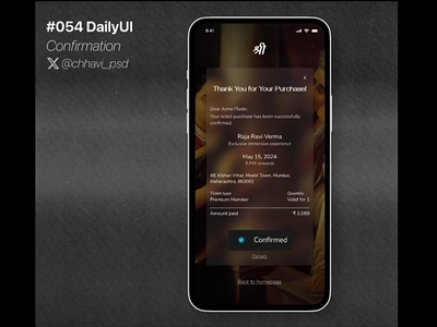 #054_DailyUI Confirmation app confirm page confirmation dailyui design figma graphic design interface mobile ui ui design ux