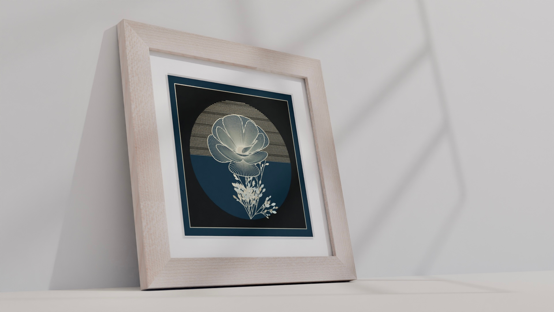 Floral Monochrome code art flat floral generative art illustration line art vector