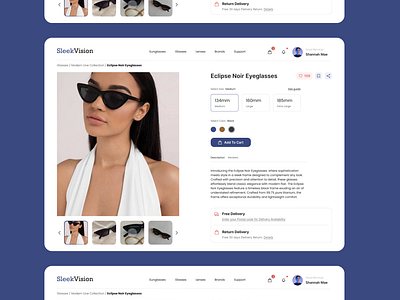 SleekVision | Product Page design graphic design ui ux website