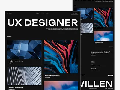 UX Designer Portfolio Site Template portfolio portfolio website ui ux web design