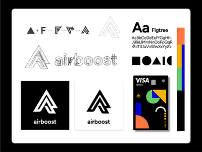 Branding airbnb airboost bauhaus branding design digital bank fintech graphic design house illustration logo niche rental ui vacation visual id