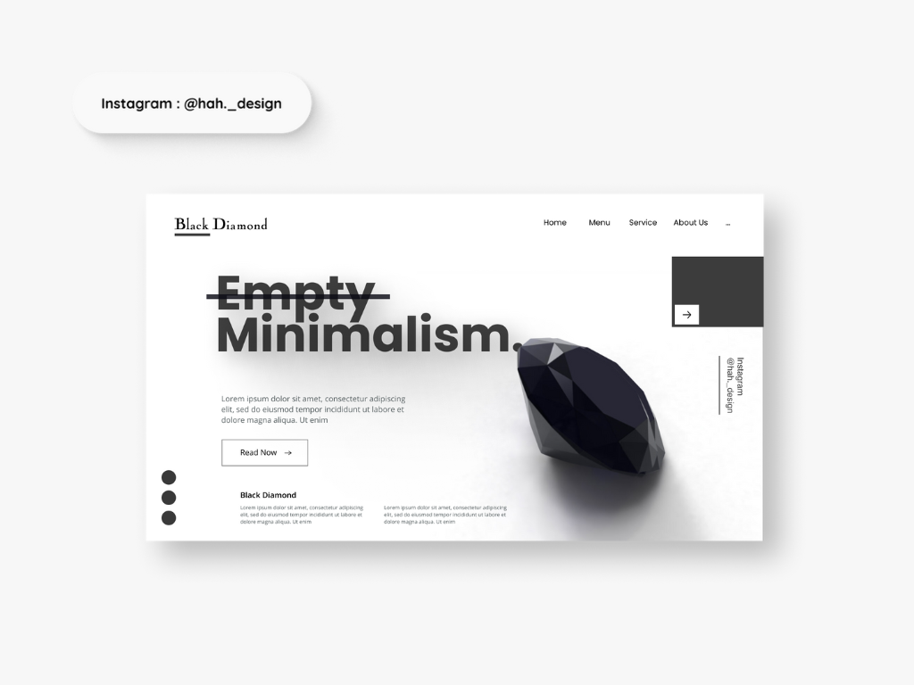 Minimalism Diamond UI Design by Hah Design on Dribbble