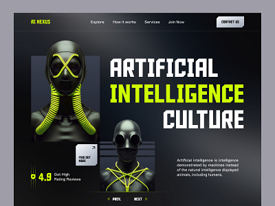 Artificial Intelligence Culture Website UI/UX ai artificial intelligence landingpage website